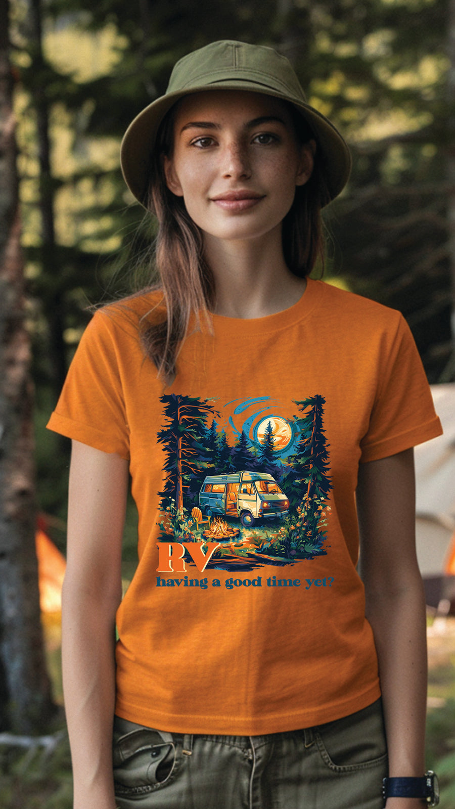 Unisex Camping Graphic Tee, Nature-Inspired T-Shirt for Men and Women, CAM002