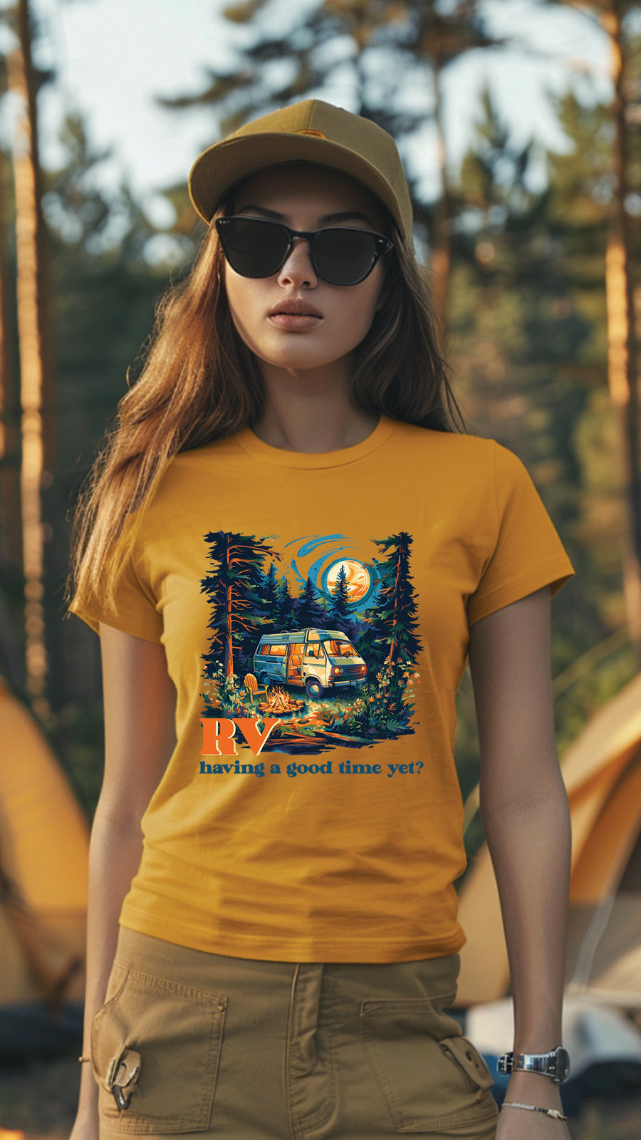 Unisex Camping Graphic Tee, Nature-Inspired T-Shirt for Men and Women, CAM002