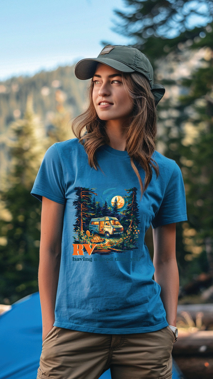 Unisex Camping Graphic Tee, Nature-Inspired T-Shirt for Men and Women, CAM002