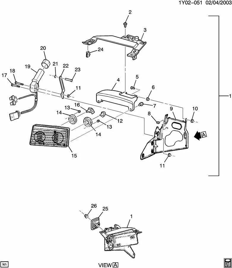 1997-2004 Chevy Corvette C5 Left LH Headlight Bracket New OEM 16523681 16523679