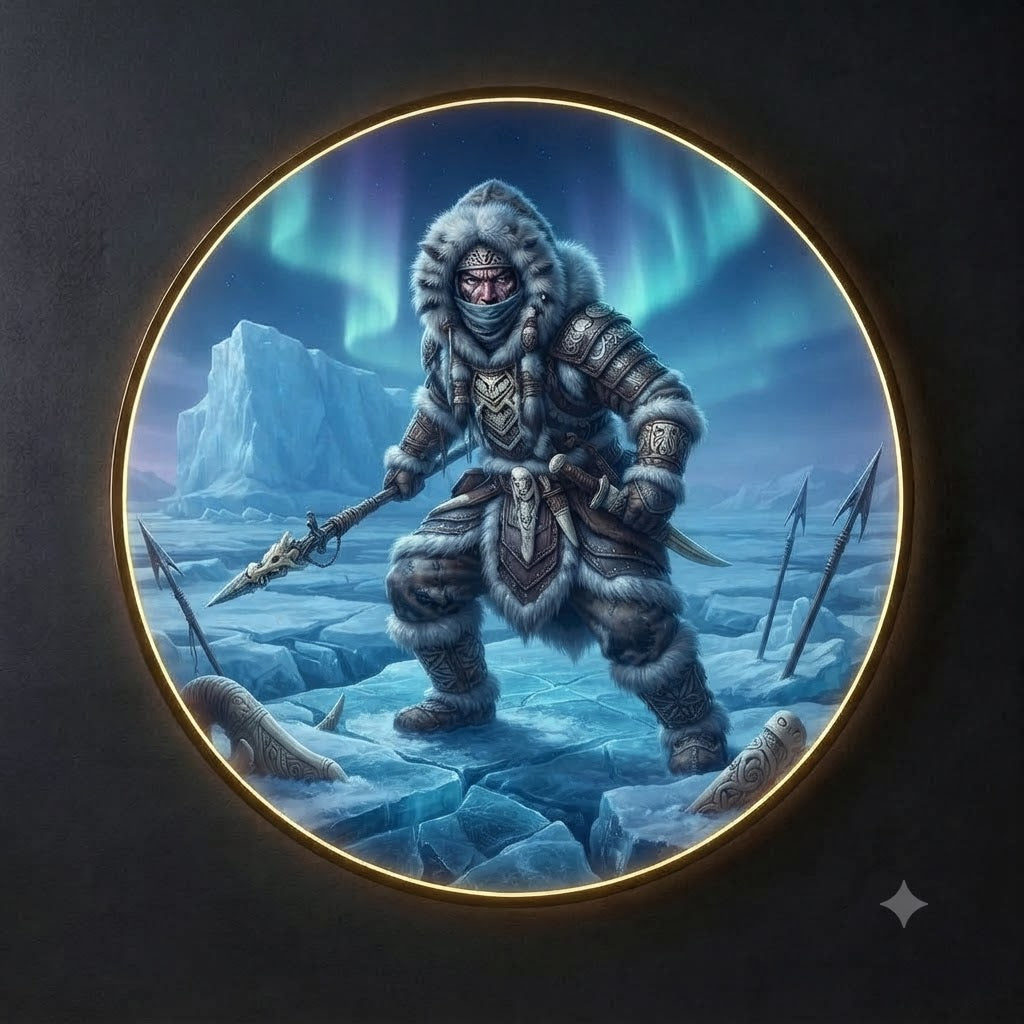 Arctic Warrior Circular LED Wall Art led 224
