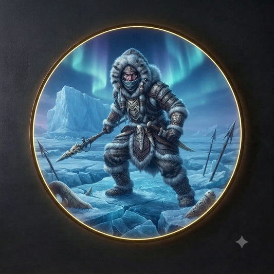 Arctic Warrior Circular LED Wall Art led 224