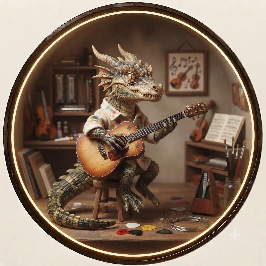 Melodic Dragon Guitarist led 244