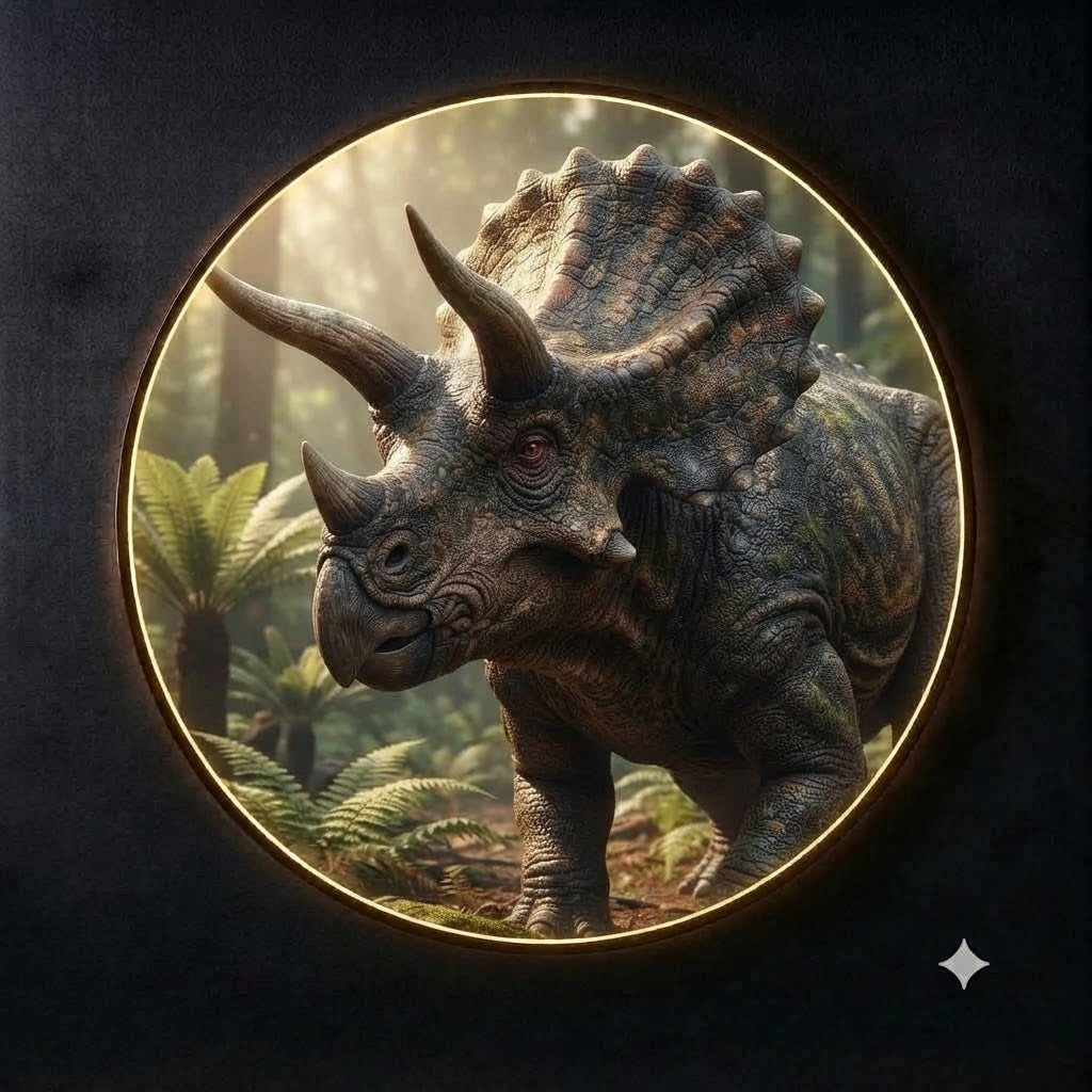 Prehistoric Triceratops LED Lighting Display Collection led 213