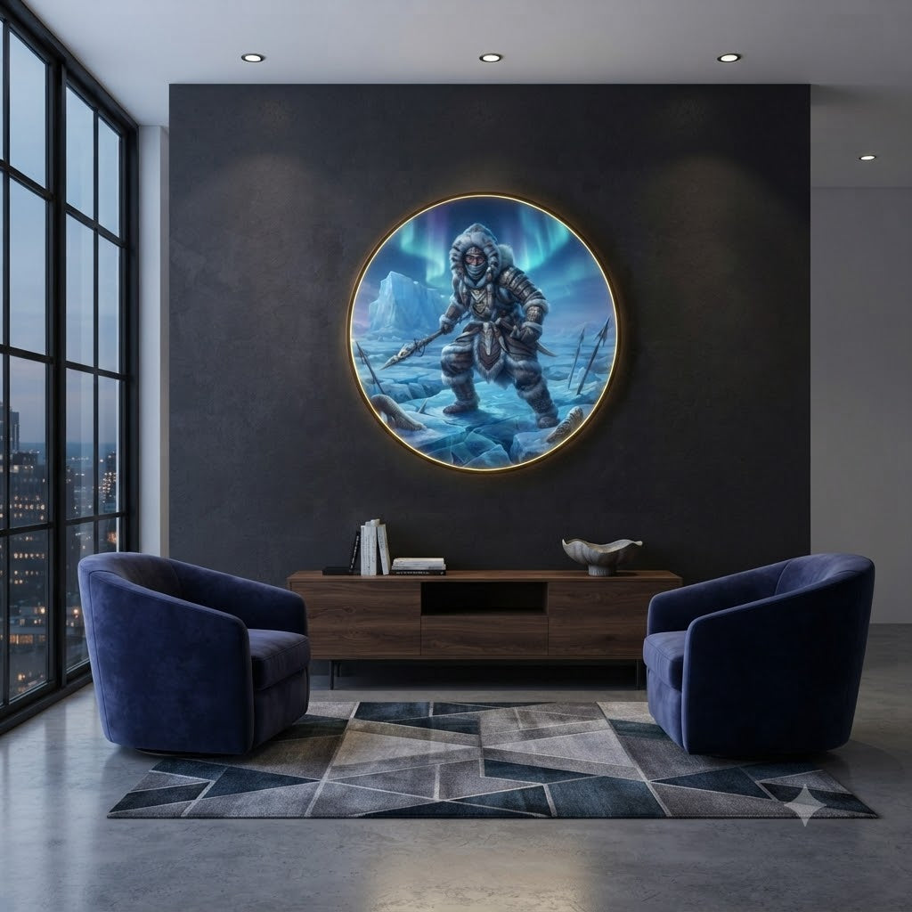 Arctic Warrior Circular LED Wall Art led 224