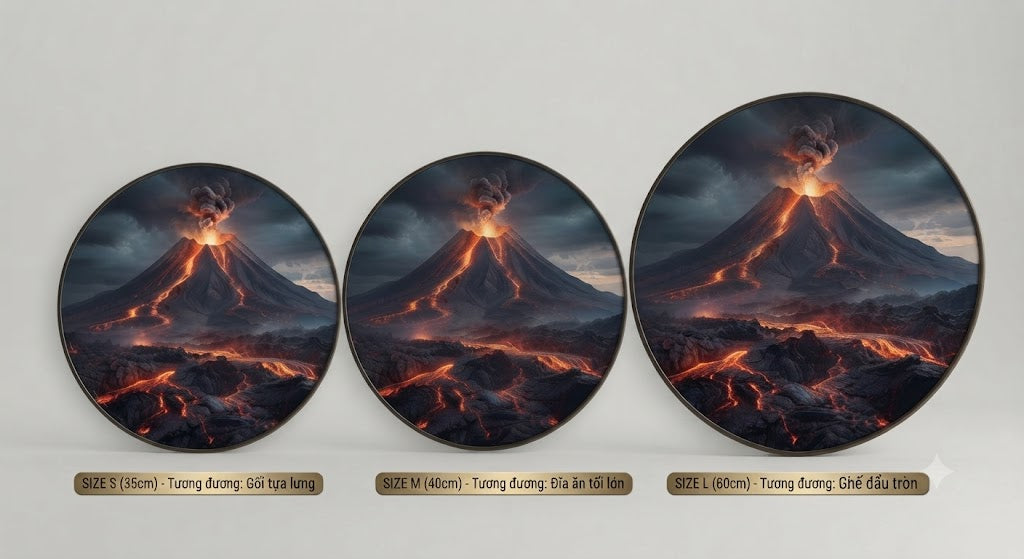 Premium Volcano LED Wall Decor with Safe 12V Driver Power System led 258