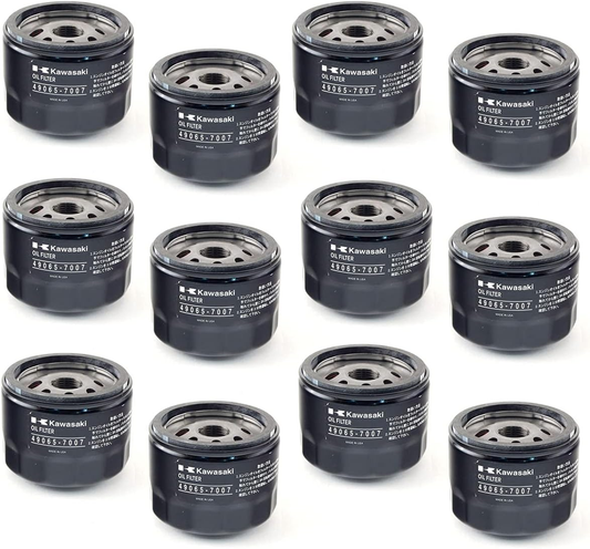 Pack of 12 Genuine OEM Kawasaki 49065-0721 Oil Filters Replaces 49065-7007