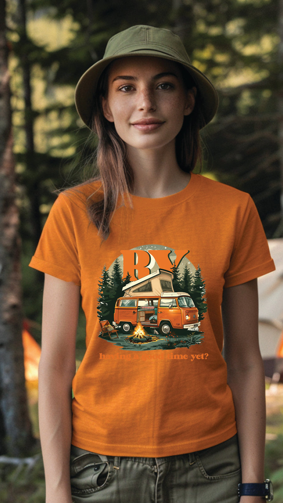 Unisex Camping Graphic Tee, Nature-Inspired T-Shirt for Men and Women, CAM001