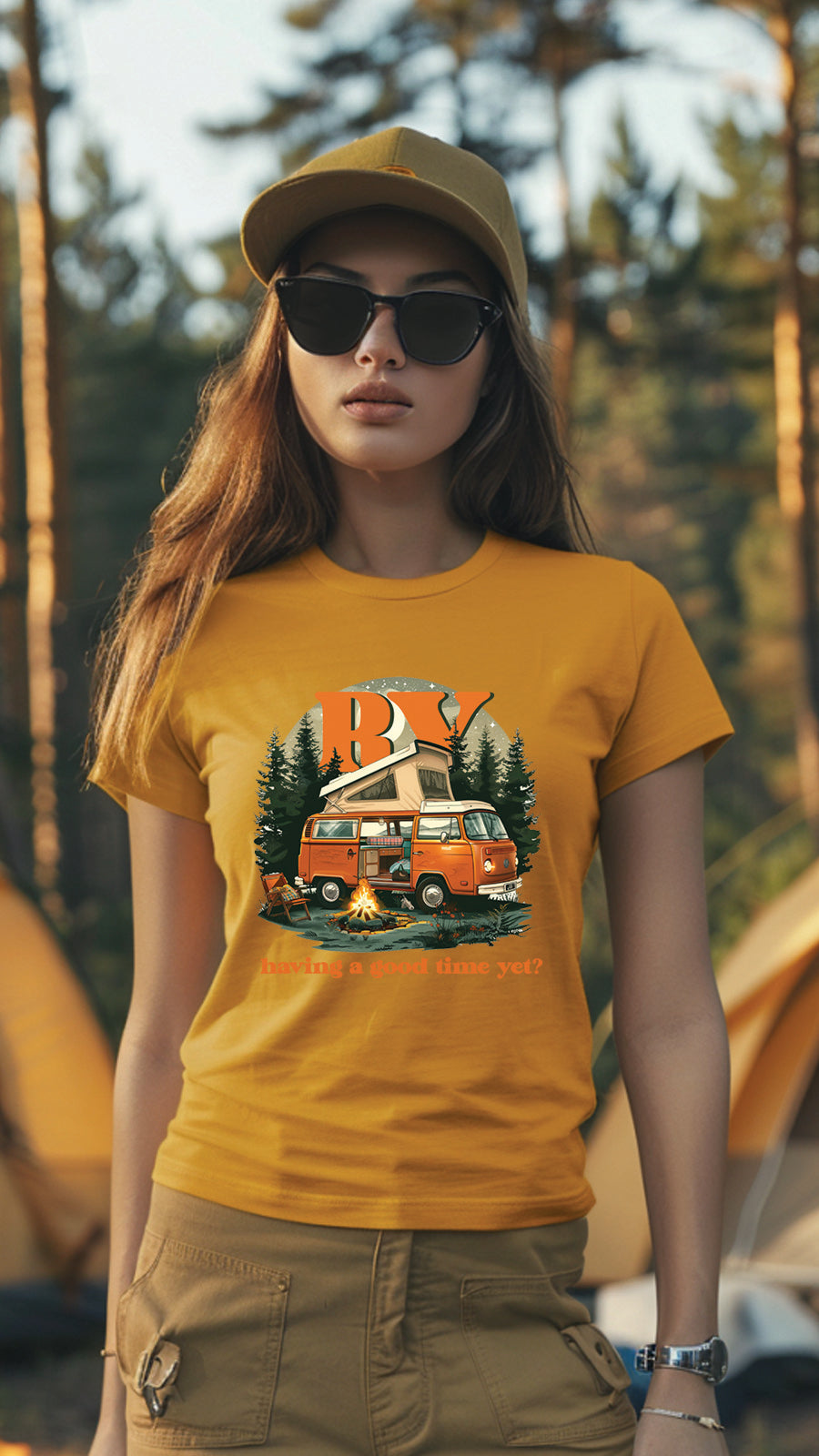 Unisex Camping Graphic Tee, Nature-Inspired T-Shirt for Men and Women, CAM001