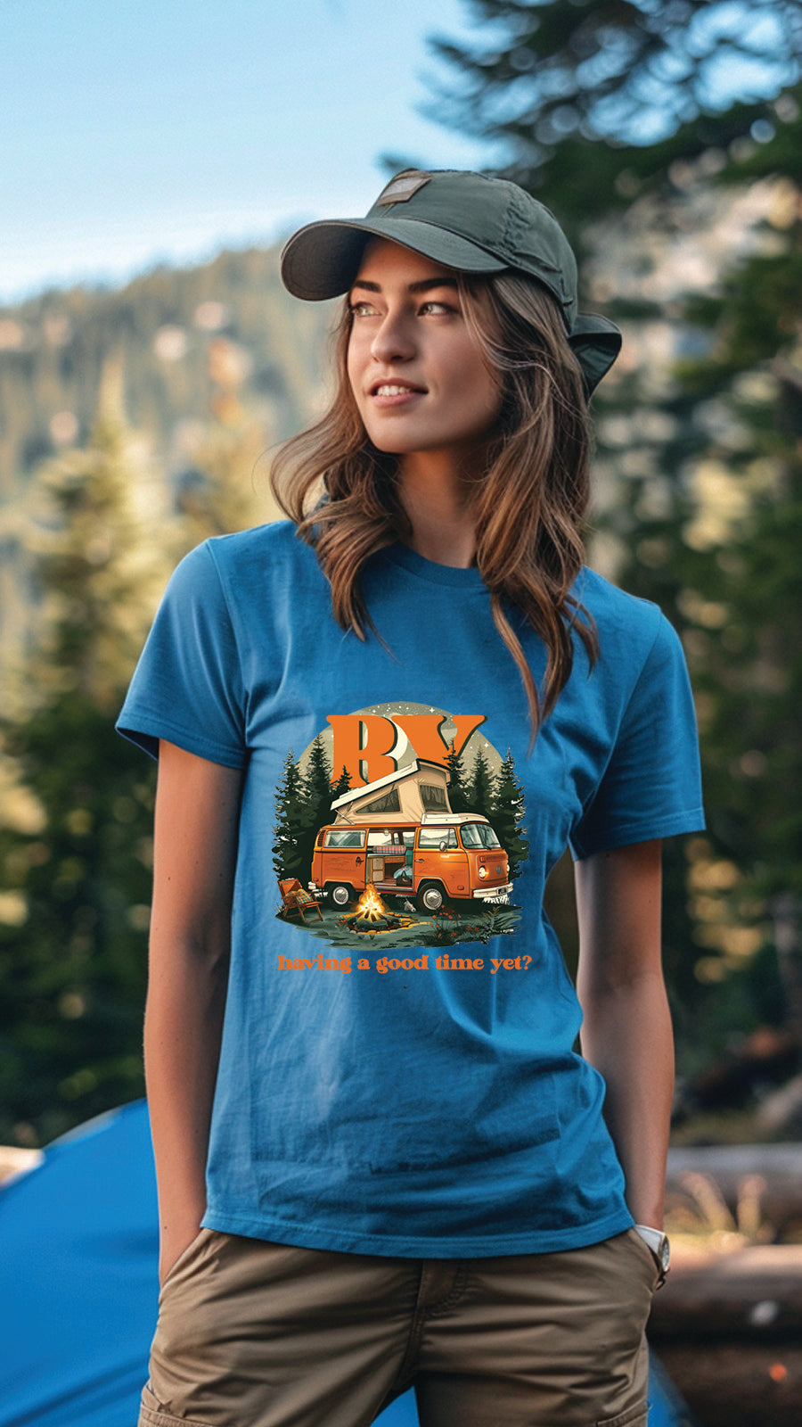 Unisex Camping Graphic Tee, Nature-Inspired T-Shirt for Men and Women, CAM001