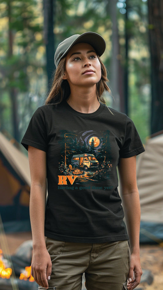 Unisex Camping Graphic Tee, Nature-Inspired T-Shirt for Men and Women, CAM002