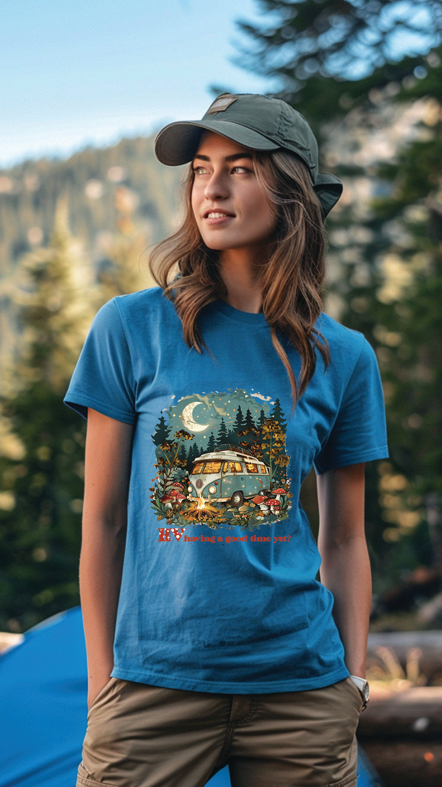 Unisex Camping Graphic Tee, Nature-Inspired T-Shirt for Men and Women, CAM003