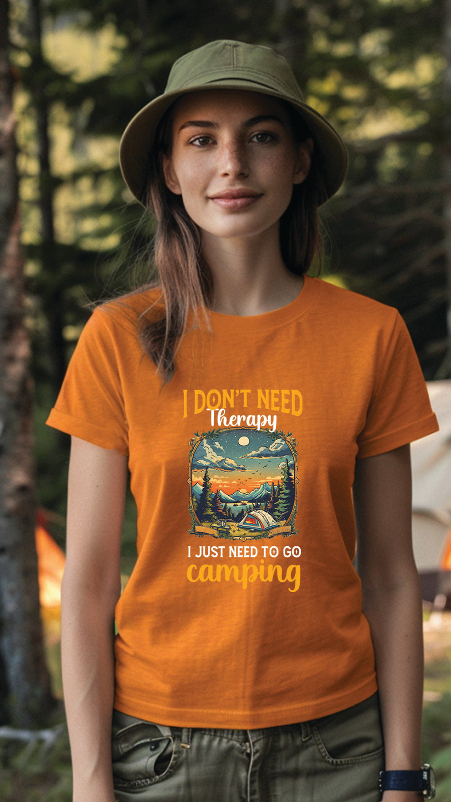 Unisex Camping Graphic Tee, Nature-Inspired T-Shirt for Men and Women, CAM004