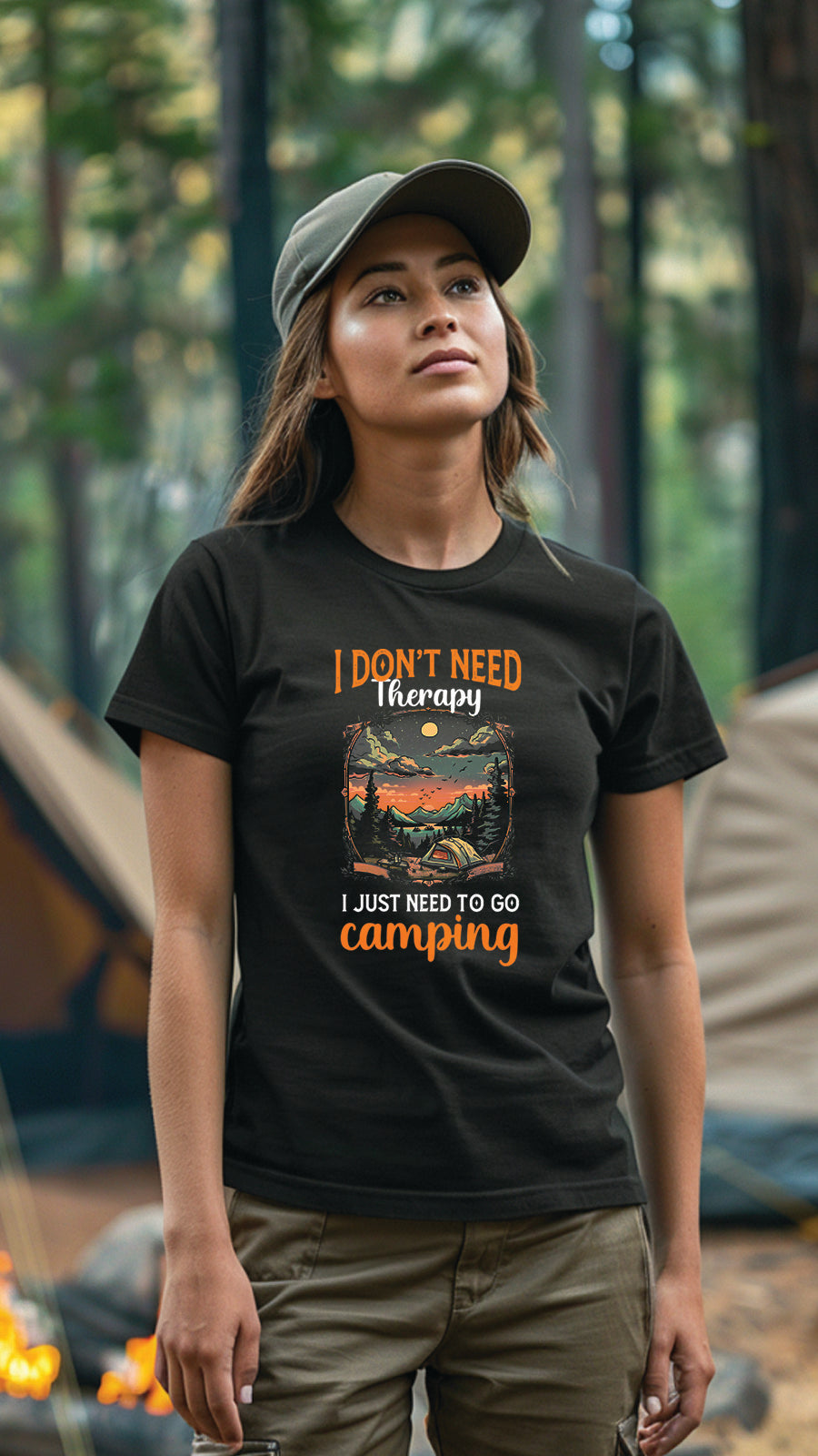 Unisex Camping Graphic Tee, Nature-Inspired T-Shirt for Men and Women, CAM004