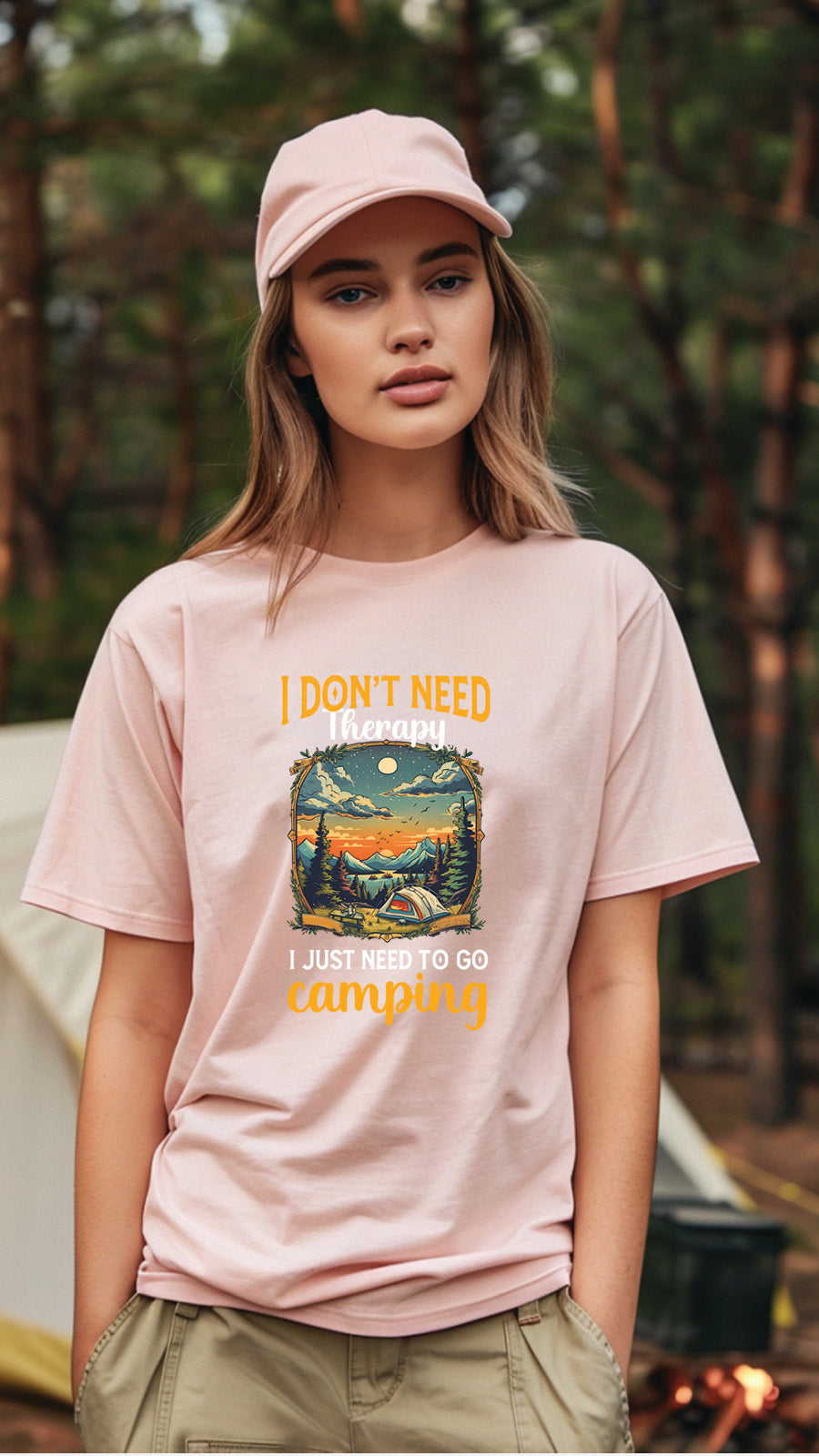 Unisex Camping Graphic Tee, Nature-Inspired T-Shirt for Men and Women, CAM004