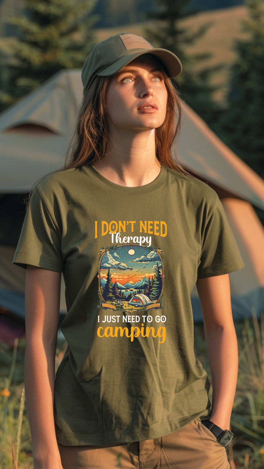 Unisex Camping Graphic Tee, Nature-Inspired T-Shirt for Men and Women, CAM004