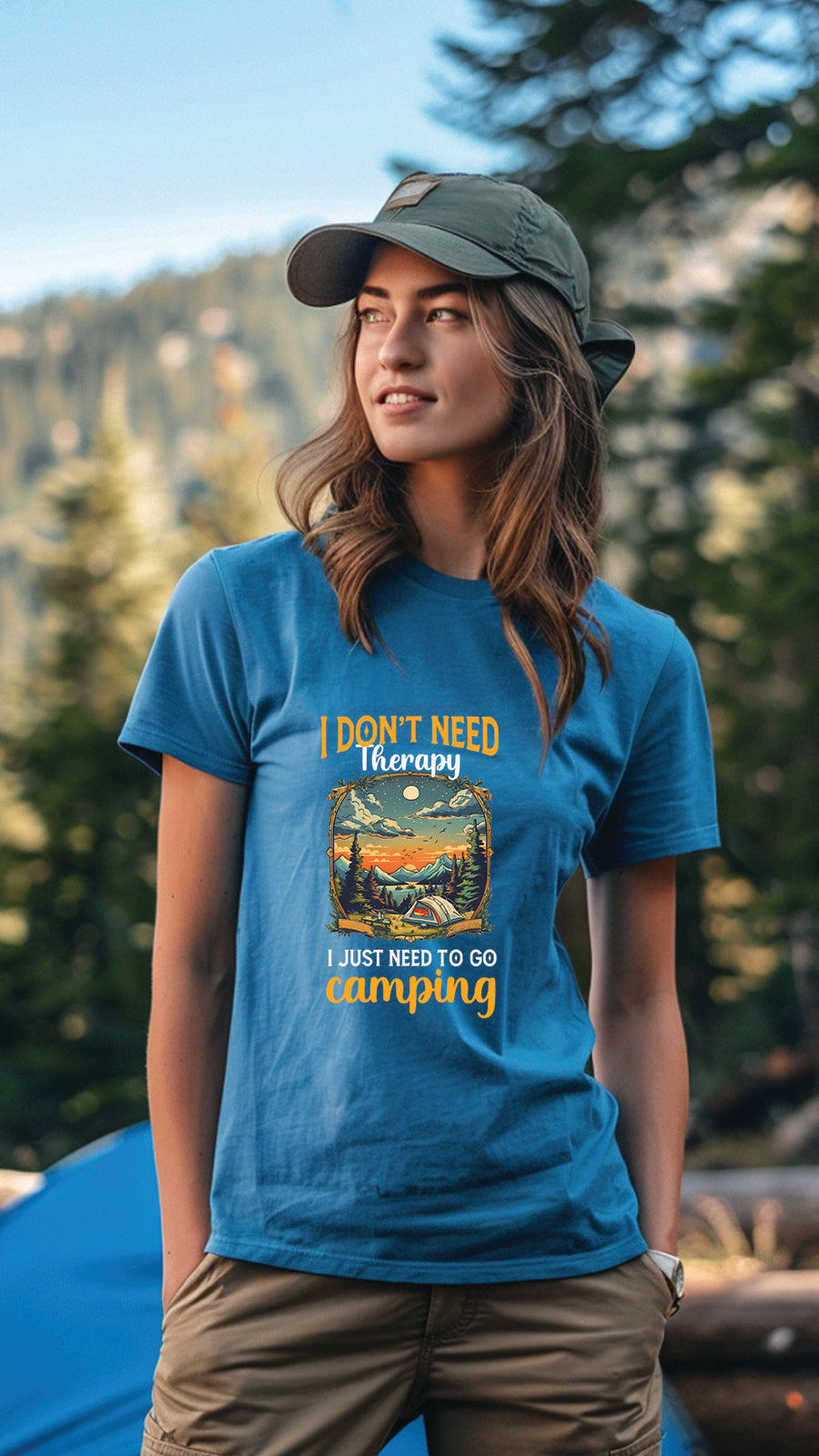 Unisex Camping Graphic Tee, Nature-Inspired T-Shirt for Men and Women, CAM004