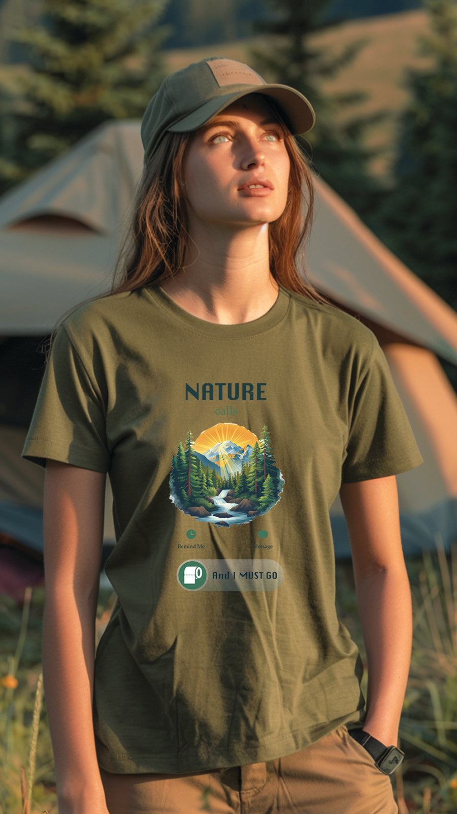 Unisex Camping Graphic Tee, Nature-Inspired T-Shirt for Men and Women, CAM005