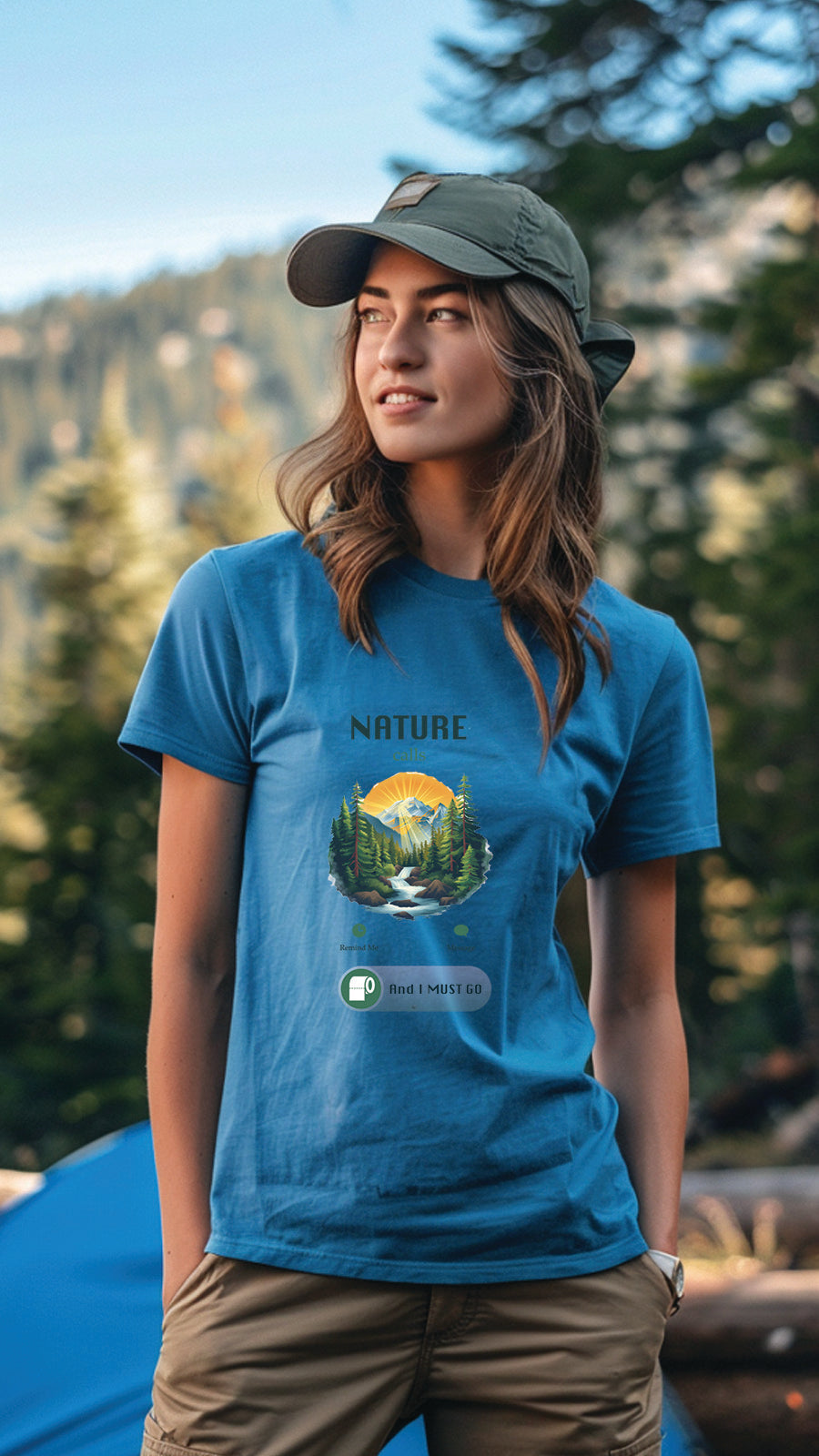 Unisex Camping Graphic Tee, Nature-Inspired T-Shirt for Men and Women, CAM005