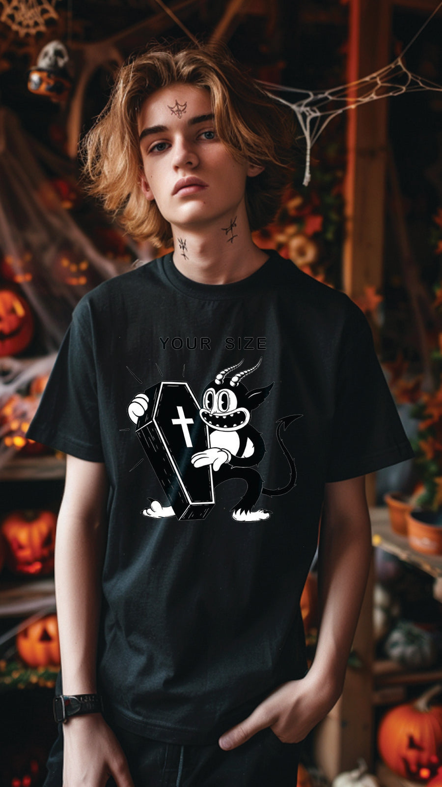 Halloween Style T-Shirt, Unisex, Short Sleeve, Funny, Men, Women, Unique, HLW015